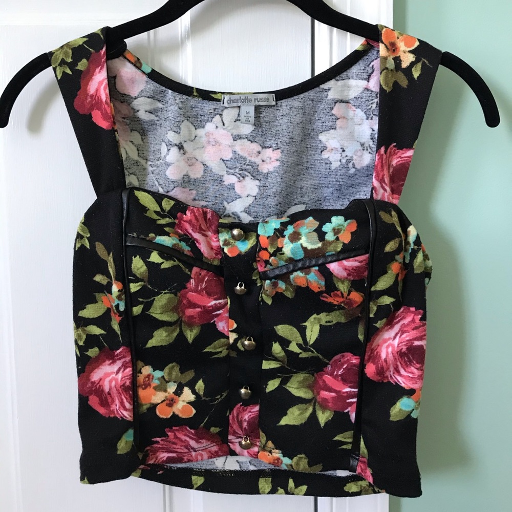 Charlotte Russe Floral Crop Top